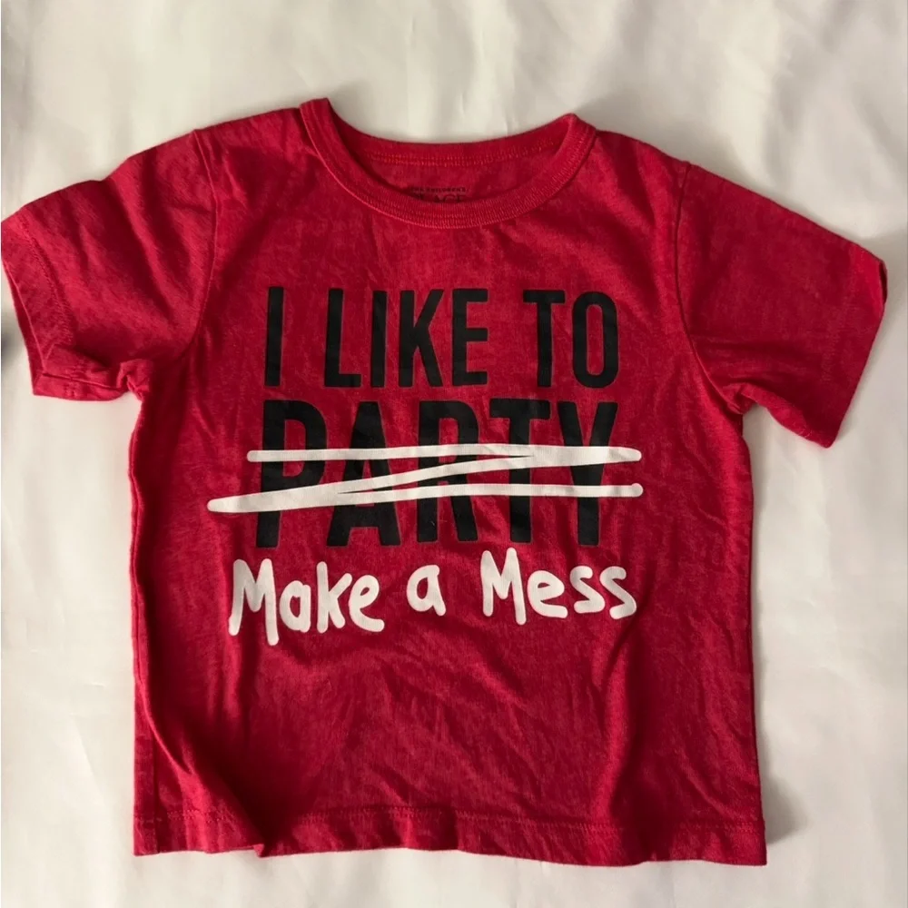 The Children’s Place 2p 18-24M Short Sleeve T-Shirt Bundle - Red & Blue